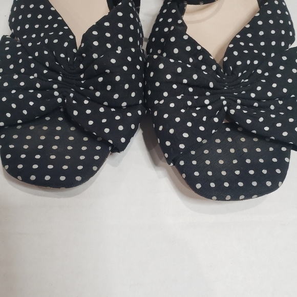 Loeffler Randall Leia Polka Dot Ankle Wrap Low Heel Sandals Size 8.5 B - Picture 7 of 13